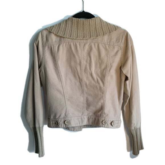 Cozy MEXX Cotton flannel jacket with knit trim Sz6 - Picture 3 of 3